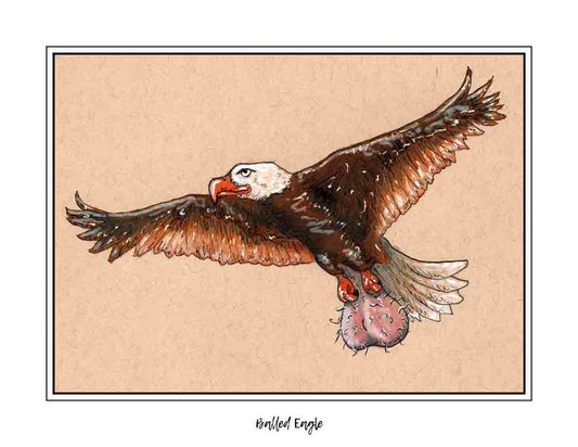Balled Eagle (signed print)