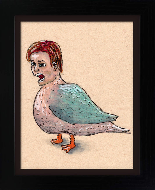 Bird Head (framed original)