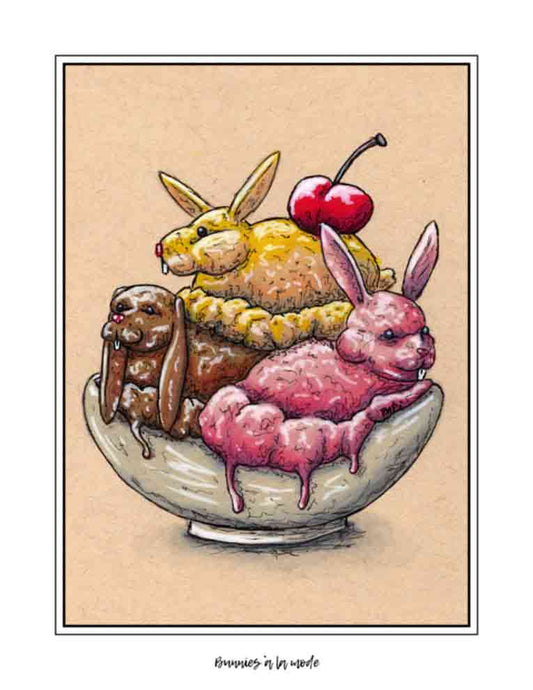 Bunnies a la Mode (signed print)