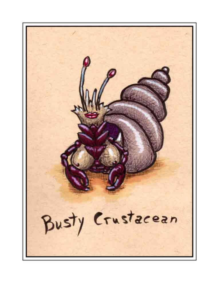 Busty Crustacean (signed print)