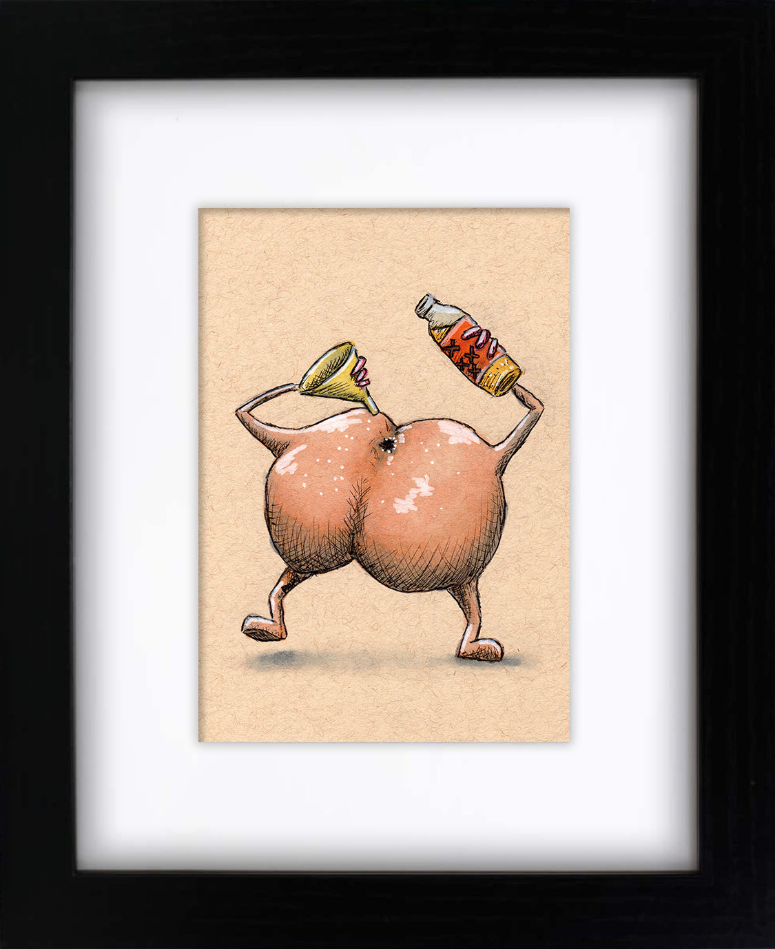 Butt Chuggin' (framed original)