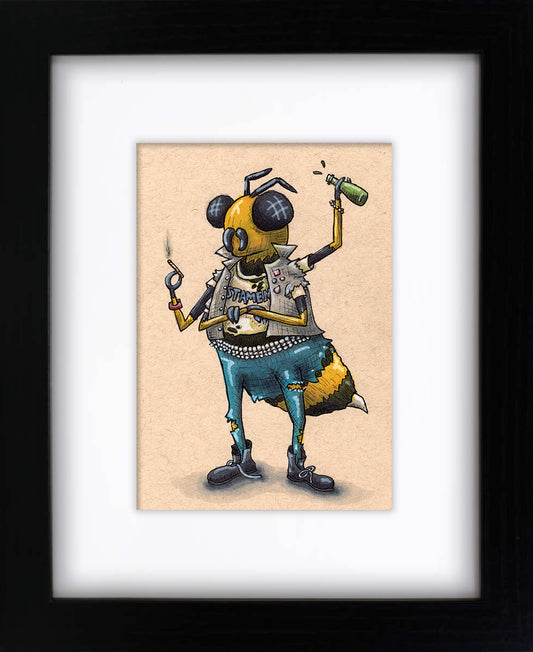 Crusty Bee (framed original)