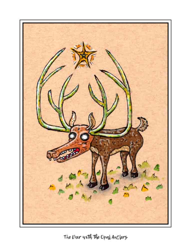 Deer with the Opal Antlers (signed print)