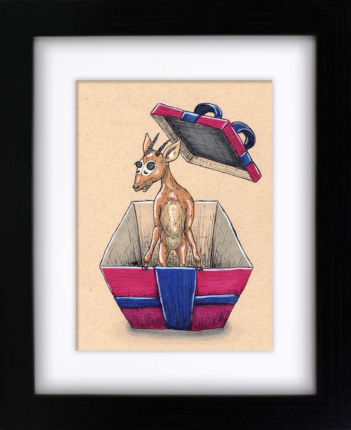 It's My Dik Dik in a Box! (framed original)