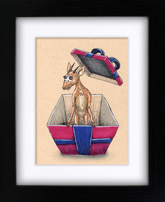 It's My Dik Dik in a Box! (framed original)