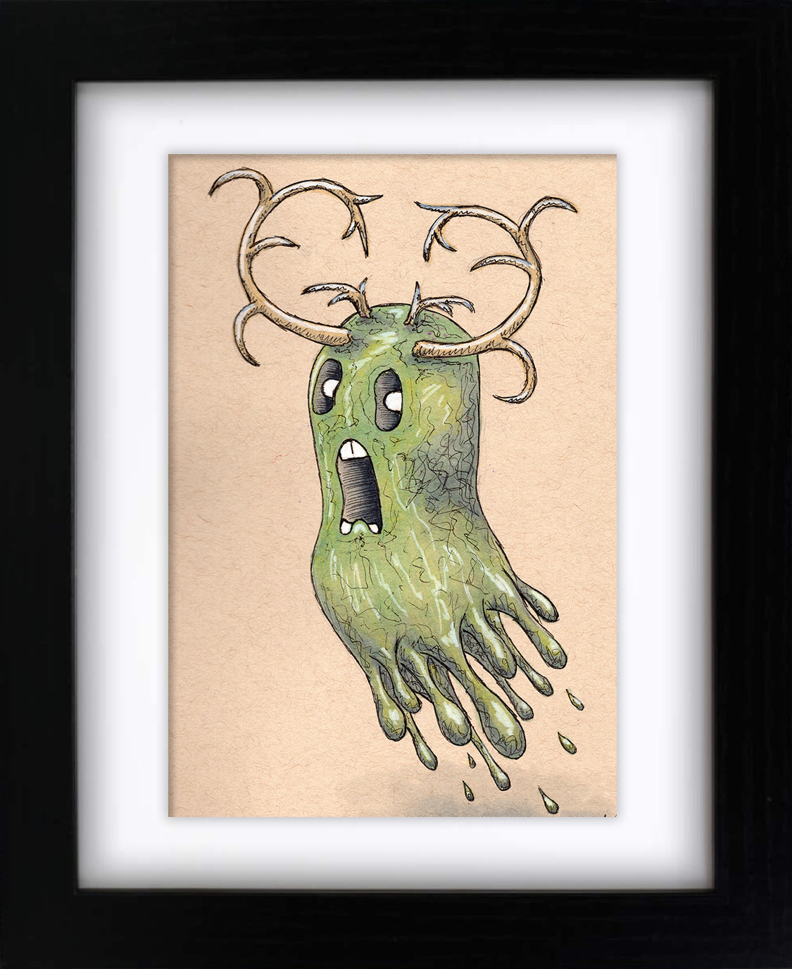 Drippy Ghost (framed original)