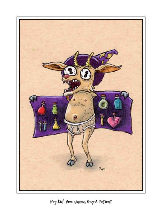 Goat Salesman (signed print)