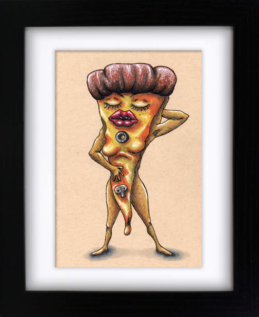 Hot Pizza Ass (framed original)
