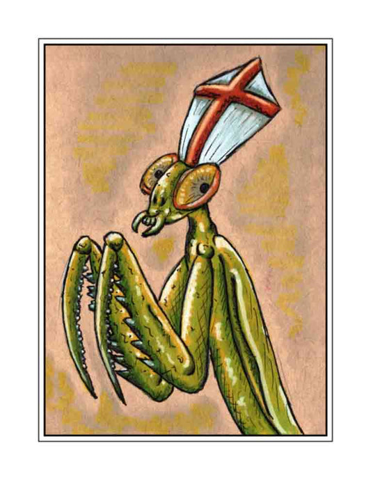 PRÆY Mantis Pope *inked version* (signed print)