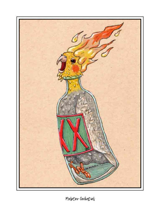 Molotov Cockatiel (signed print)