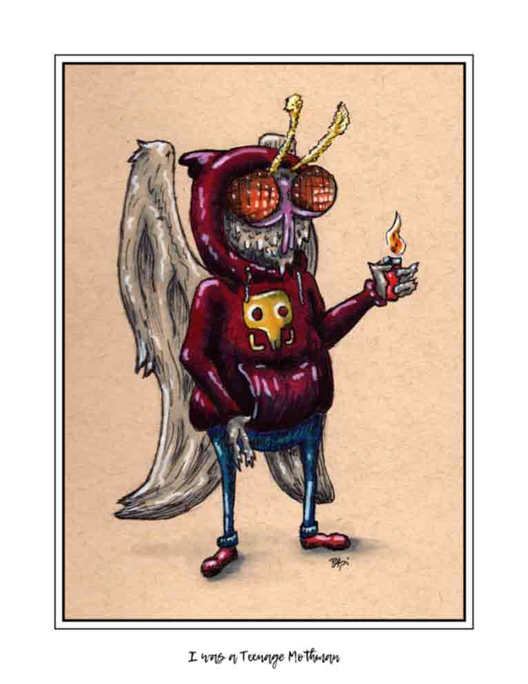 Teenage Mothman (signed print)