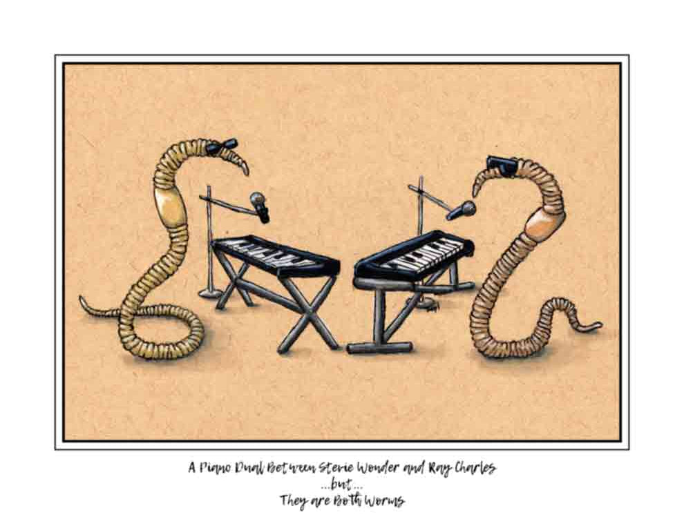Piano Worms (signed print)