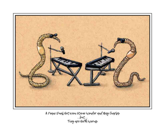 Piano Worms (signed print)