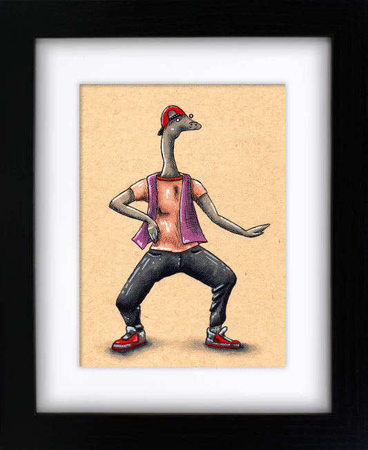 Pop-N-Lock Ness Monster (framed original)