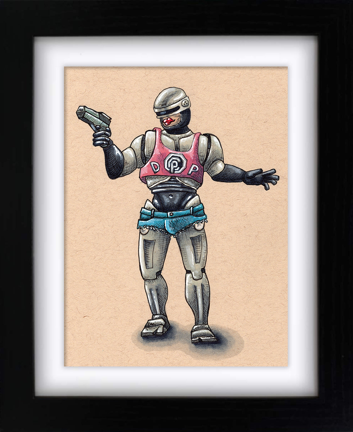 RoboCropTop (framed original)