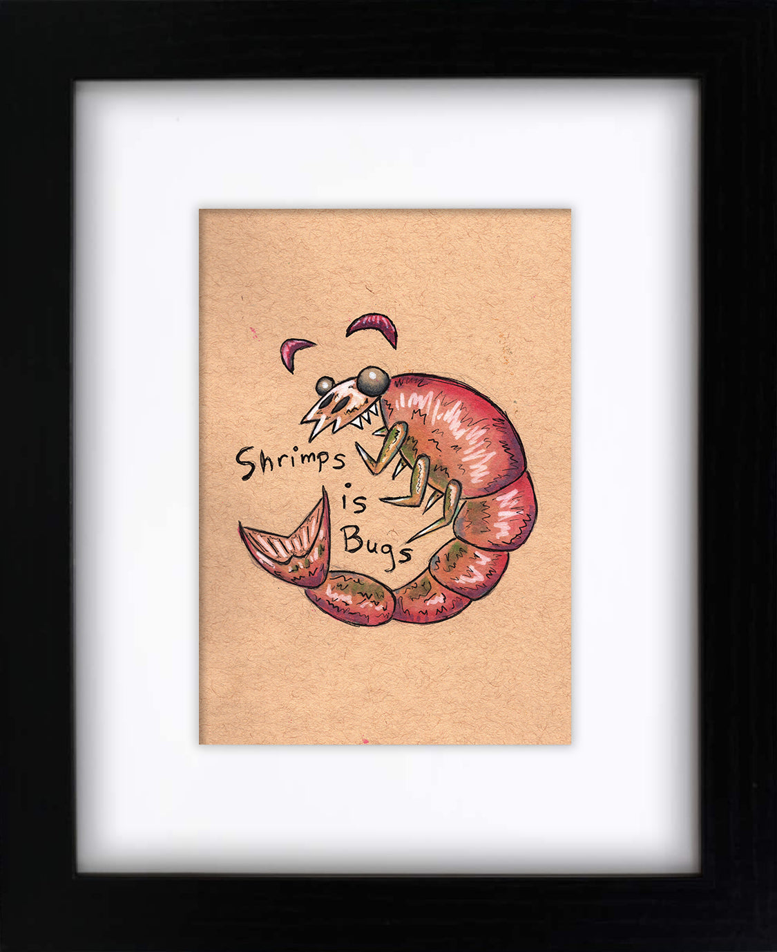 Shrimps is Bugs (framed original)