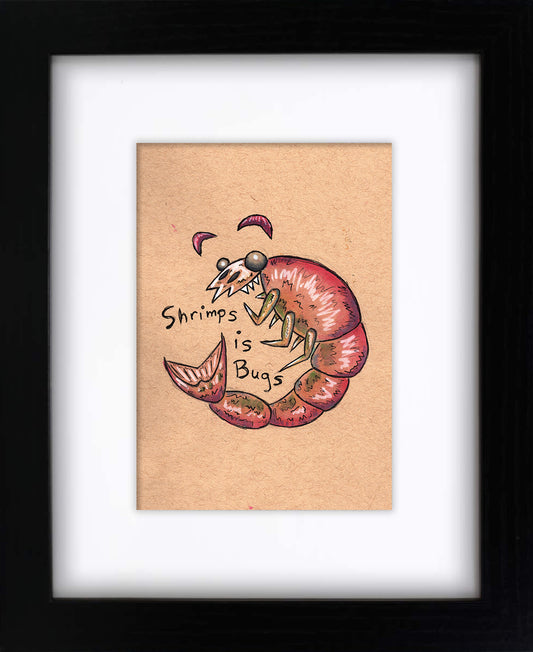 Shrimps is Bugs (framed original)