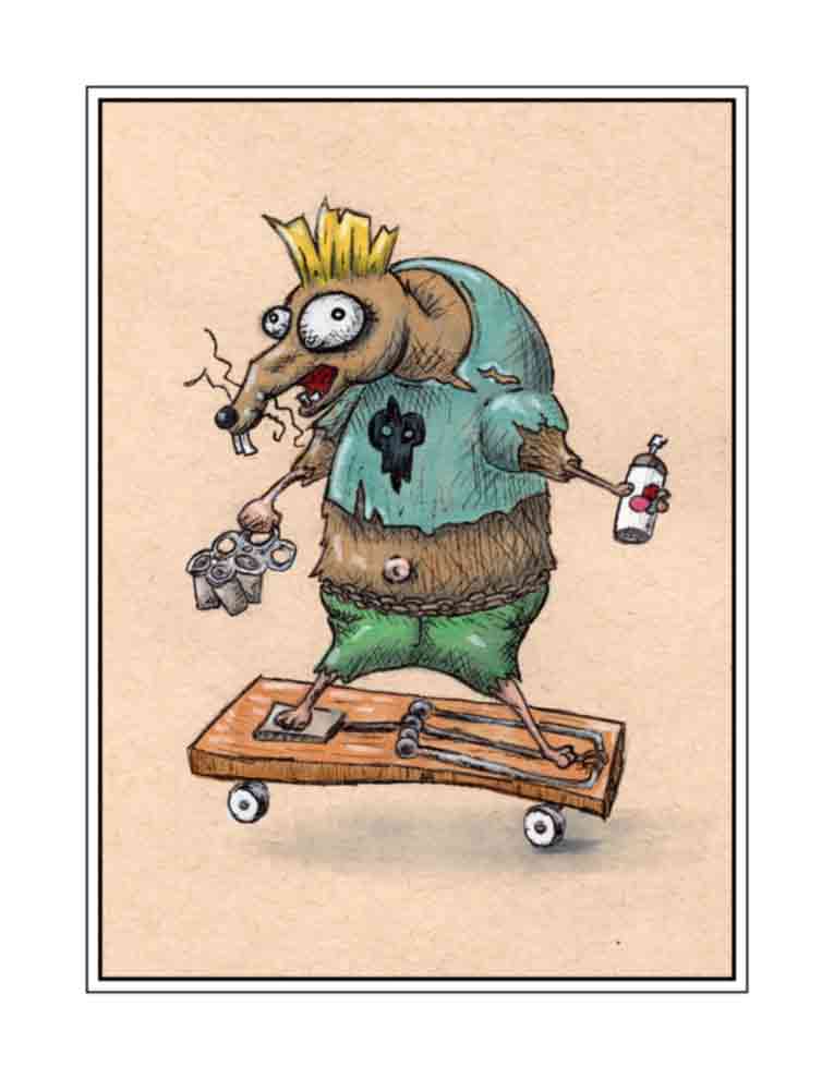 Skate Rat (signed print)
